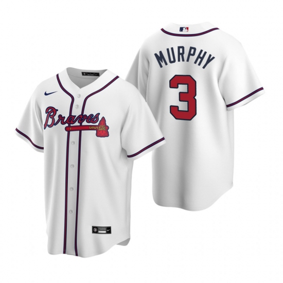 Men's Nike Atlanta Braves #3 Dale Murphy White Home Stitched Baseball Jersey - Ujersey