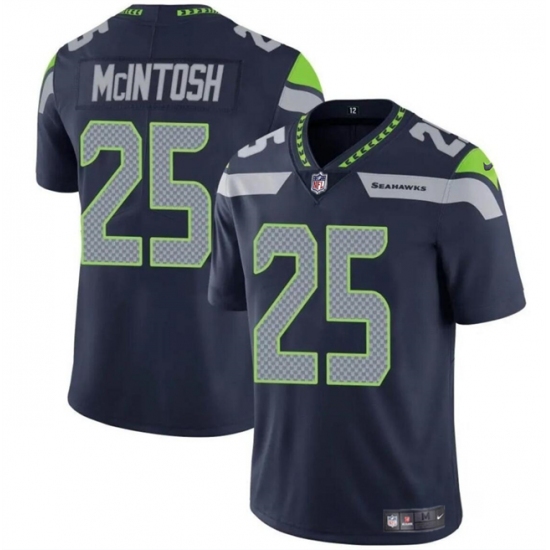 Men's Seattle Seahawks #25 Kenny McIntosh Navy Vapor Limited Football Stitched Jersey - Ujersey