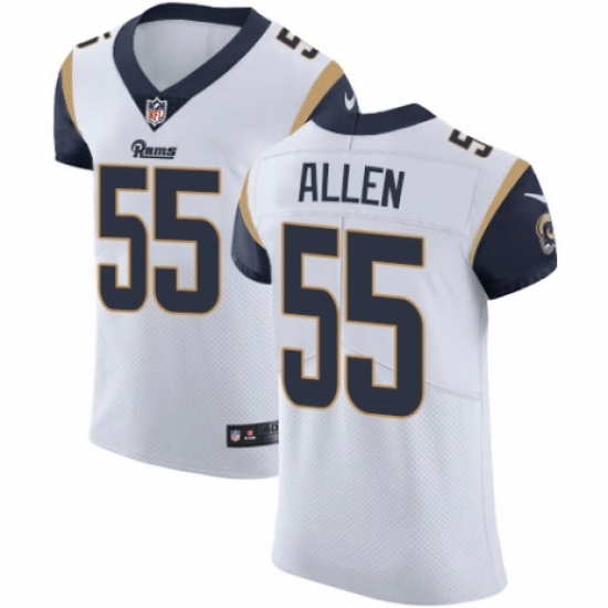 Men's Nike Los Angeles Rams #55 Brian Allen White Vapor Untouchable Elite Player NFL Jersey - Ujersey