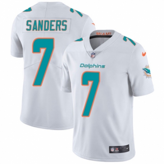 Men's Nike Miami Dolphins #7 Jason Sanders White Vapor Untouchable Limited Player NFL Jersey - Ujersey