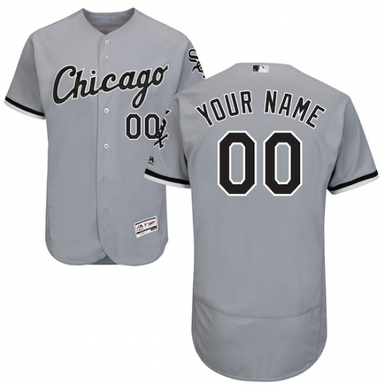 Men's Chicago White Sox Majestic Road Gray Flex Base Authentic Collection Custom Jersey - Ujersey