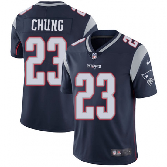 Men's Nike New England Patriots #23 Patrick Chung Navy Blue Team Color Vapor Untouchable Limited Player NFL Jersey - Ujersey