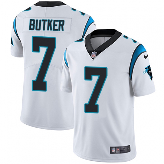 Youth Nike Carolina Panthers #7 Harrison Butker White Vapor Untouchable Limited Player NFL Jersey - Ujersey