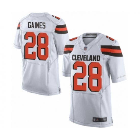 Men's Cleveland Browns #28 Phillip Gaines Elite White Football Jersey - Ujersey