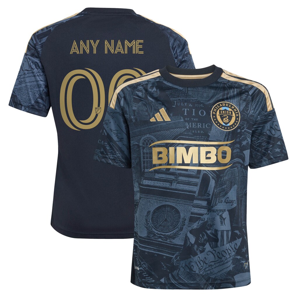 Youth Philadelphia Union adidas Navy 2026 1776 Kit Replica Custom Jersey - Ujersey
