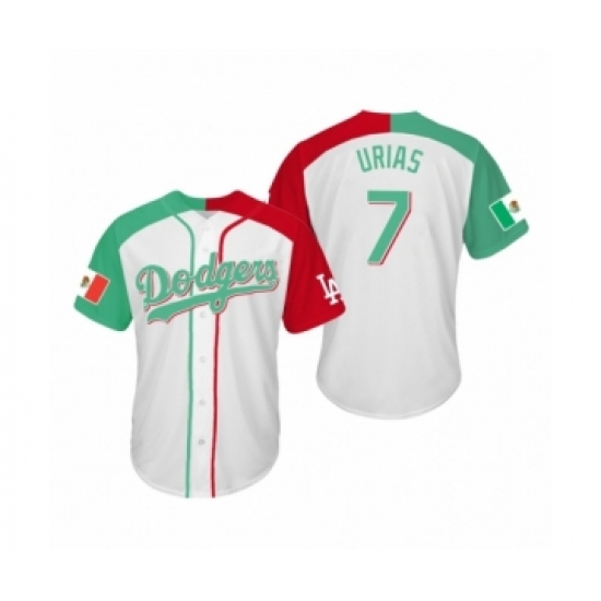 Men's Julio Urias #7 Los Angeles Dodgers Two-Tone Mexican Heritage Night Cool Base Jersey - Ujersey