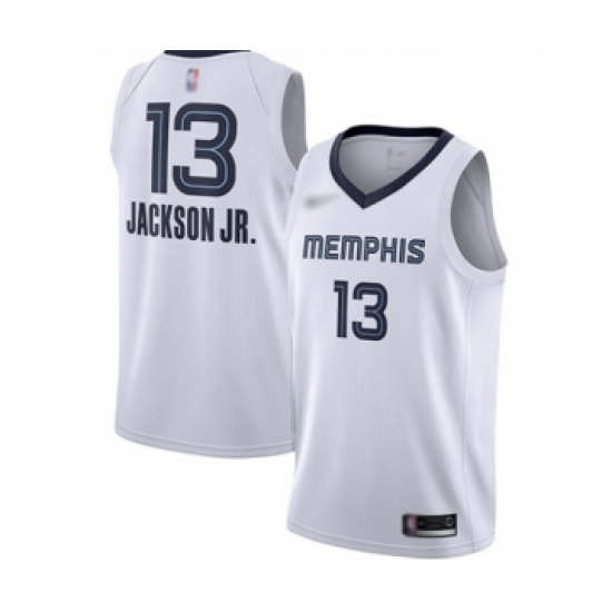 Women's Memphis Grizzlies #13 Jaren Jackson Jr. Swingman White Finished Basketball Jersey - Association Edition