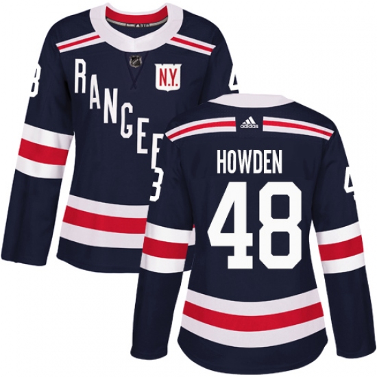 Women's Adidas New York Rangers #48 Brett Howden Authentic Navy Blue 2018 Winter Classic NHL Jersey - Ujersey