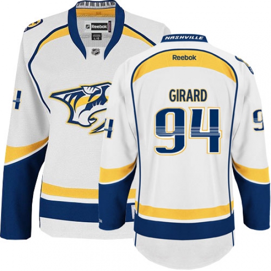 Women's Reebok Nashville Predators #94 Samuel Girard Authentic White Away NHL Jersey - Ujersey