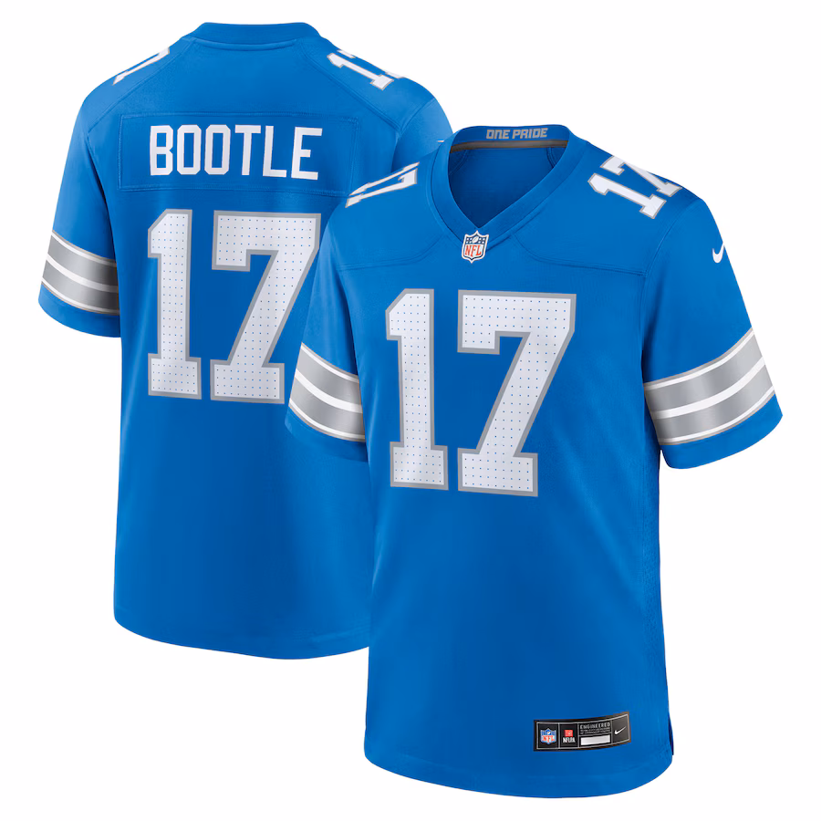 Men's Detroit Lions Dicaprio Bootle Nike Blue Team Game Jersey - Ujersey