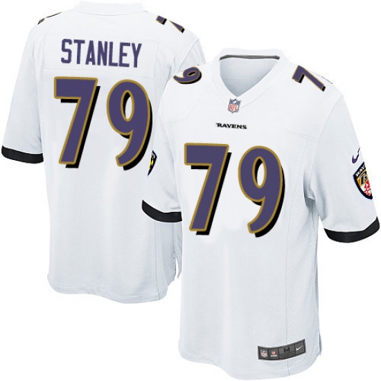 Men's Nike Baltimore Ravens #79 Ronnie Stanley Game White NFL Jersey - Ujersey