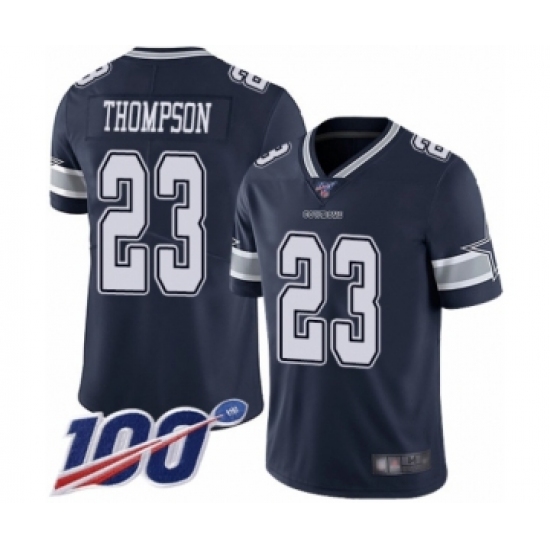 Men's Dallas Cowboys #23 Darian Thompson Navy Blue Team Color Vapor Untouchable Limited Player 100th Season Football Jersey - Ujersey