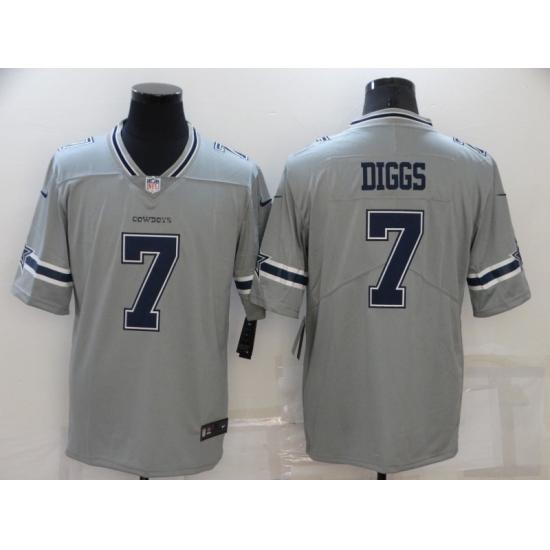 Men's Dallas Cowboys #7 Trevon Diggs Gray Limited Player Jersey - Ujersey