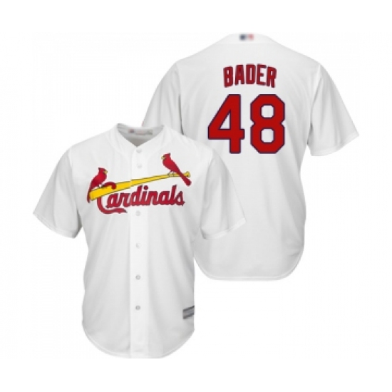 Men's St. Louis Cardinals #48 Harrison Bader Replica White Home Cool Base Baseball Jersey - Ujersey