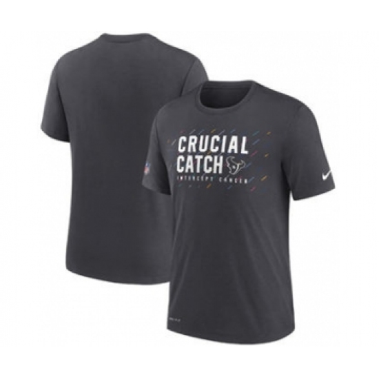 Men's Houston Texans Charcoal 2021 Crucial Catch Performance T-Shirt - Ujersey