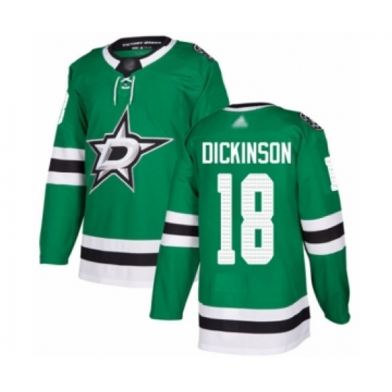 Men's Dallas Stars #18 Jason Dickinson Authentic Green Home Hockey Jersey - Ujersey