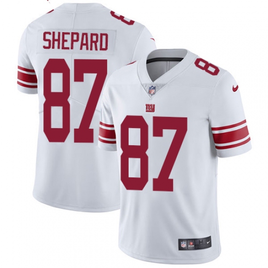 Youth Nike New York Giants #87 Sterling Shepard Elite White NFL Jersey - Ujersey