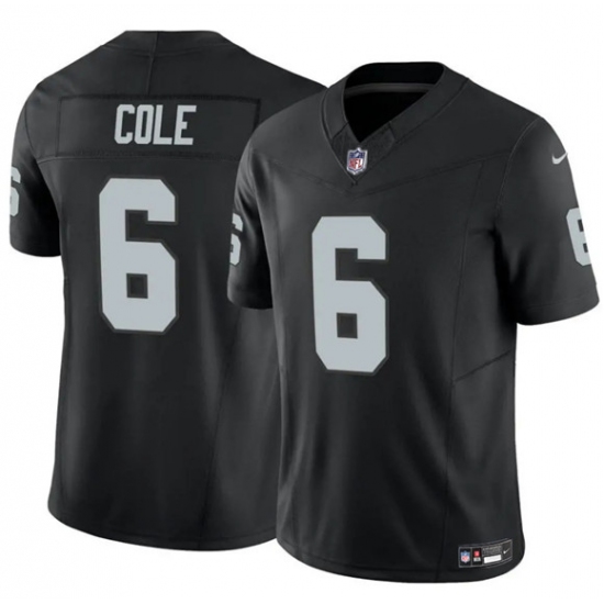 Men's Las Vegas Raiders #6 A.J. Cole Black 2025 F.U.S.E. Vapor Untouchable Limited Football Stitched Jersey - Ujersey
