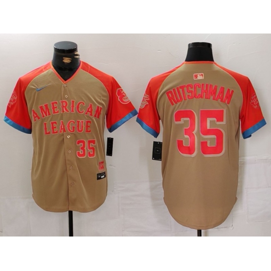 Men's Baltimore Orioles #35 Adley Rutschman Number Cream 2024 All Star Limited Stitched Jersey - Ujersey