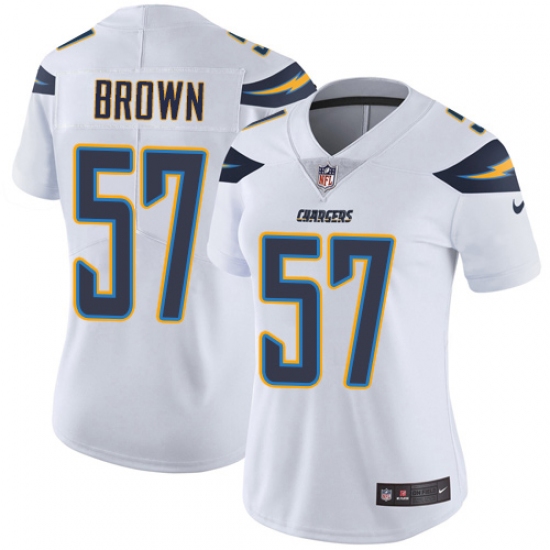 Women's Nike Los Angeles Chargers #57 Jatavis Brown Elite White NFL Jersey - Ujersey