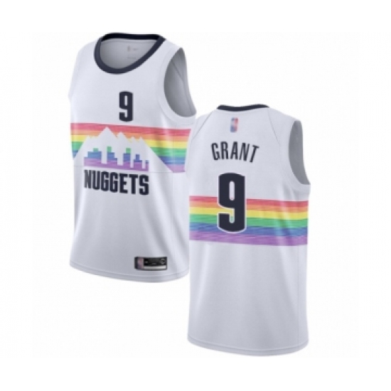Youth Denver Nuggets #9 Jerami Grant Swingman White Basketball Jersey - City Edition - Ujersey