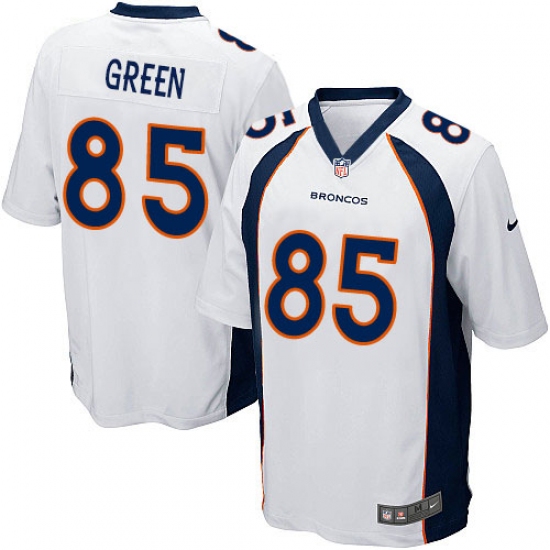 Men's Nike Denver Broncos #85 Virgil Green Game White NFL Jersey - Ujersey