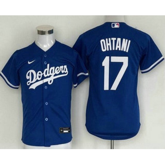 Youth Los Angeles Dodgers #17 Shohei Ohtani Blue Cool Base Jersey - Ujersey