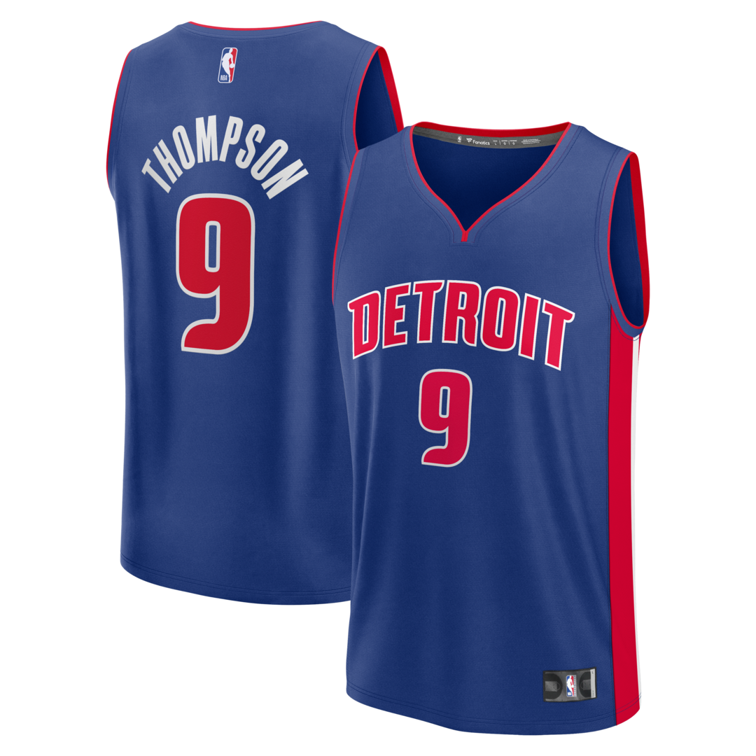 Men's Detroit Pistons Ausar Thompson Fanatics Blue Fast Break Jersey - Icon Edition