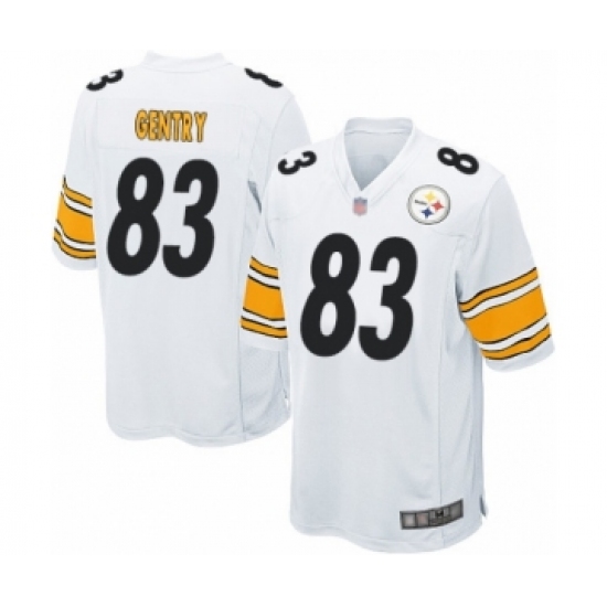 Men's Pittsburgh Steelers #83 Zach Gentry Game White Football Jersey - Ujersey