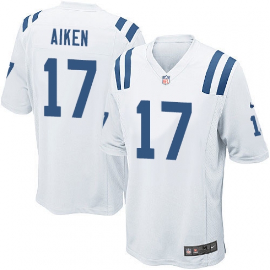 Men's Nike Indianapolis Colts #17 Kamar Aiken Game White NFL Jersey - Ujersey