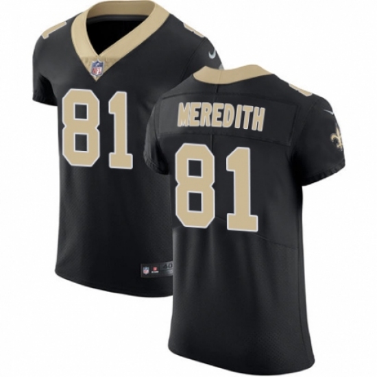 Men's Nike New Orleans Saints #81 Cameron Meredith Black Team Color Vapor Untouchable Elite Player NFL Jersey - Ujersey