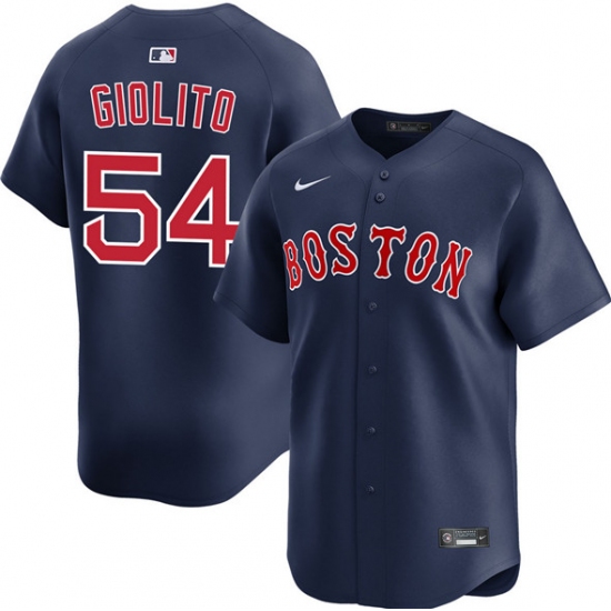 Men's Boston Red Sox #54 Lucas Giolito Navy Alternate Limited Stitched Baseball Jersey - Ujersey