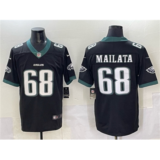 Men's Philadelphia Eagles #68 Jordan Mailata Black 2024 New Vapor Untouchable Limited Football Stitched Jersey - Ujersey