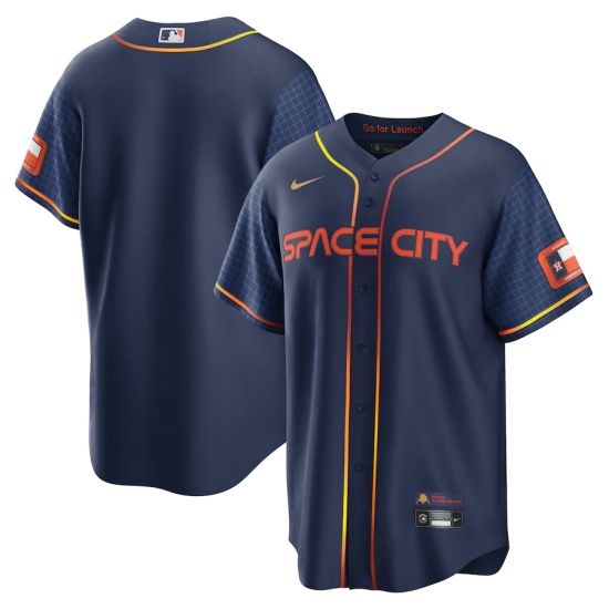 Men's Houston Astros Blank Nike Navy 2022 City Connect Replica Jersey - Ujersey