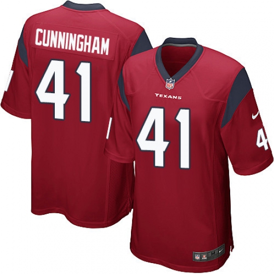 Men's Nike Houston Texans #41 Zach Cunningham Game Red Alternate NFL Jersey - Ujersey
