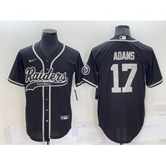 Men's Las Vegas Raiders #17 Davante Adams Black Stitched MLB Cool Base Nike Baseball Jersey - Ujersey