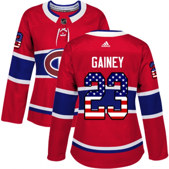 Women's Adidas Montreal Canadiens #23 Bob Gainey Authentic Red USA Flag Fashion NHL Jersey - Ujersey