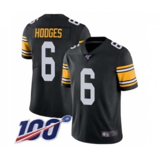 Youth Pittsburgh Steelers #6 Devlin Hodges Black Alternate Vapor Untouchable Limited Player 100th Season Football Jersey - Ujersey