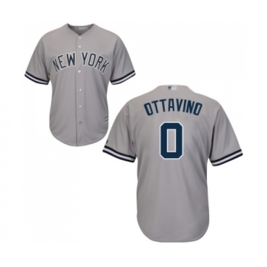 Men's New York Yankees #0 Adam Ottavino Replica Grey Road Baseball Jersey - Ujersey