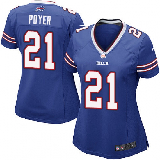 Women's Nike Buffalo Bills #21 Jordan Poyer Game Royal Blue Team Color NFL Jersey - Ujersey