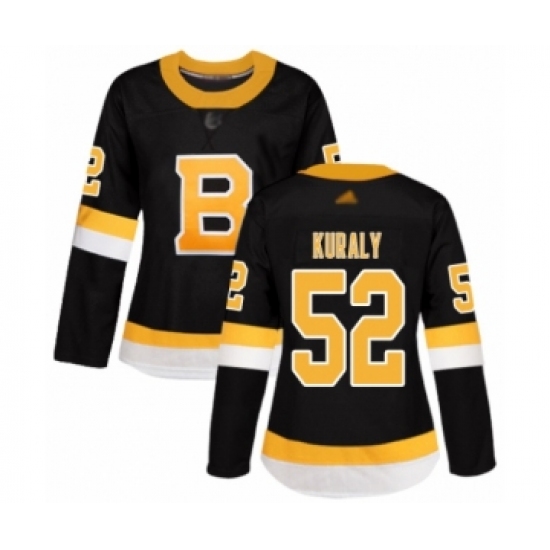Women's Boston Bruins #52 Sean Kuraly Authentic Black Alternate Hockey Jersey - Ujersey