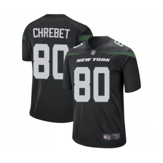 Men's New York Jets #80 Wayne Chrebet Game Black Alternate Football Jersey - Ujersey