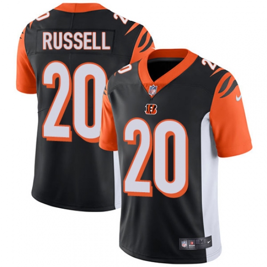 Youth Nike Cincinnati Bengals #20 KeiVarae Russell Vapor Untouchable Limited Black Team Color NFL Jersey - Ujersey
