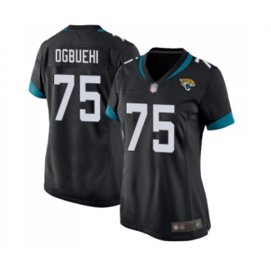 Women's Jacksonville Jaguars #75 Cedric Ogbuehi Game Black Team Color Football Jersey - Ujersey