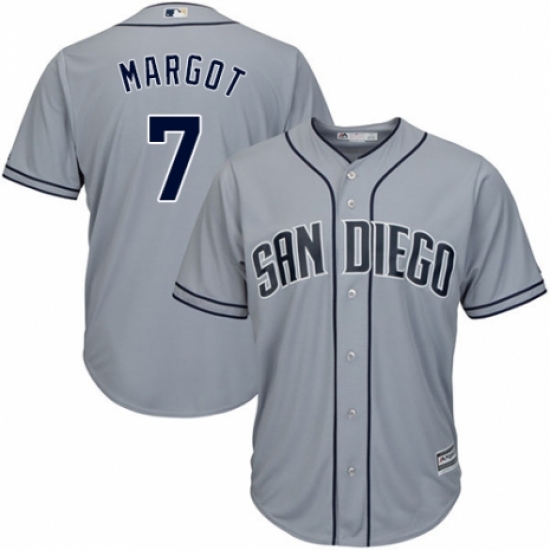 Men's Majestic San Diego Padres #7 Manuel Margot Replica Grey Road Cool Base MLB Jersey - Ujersey