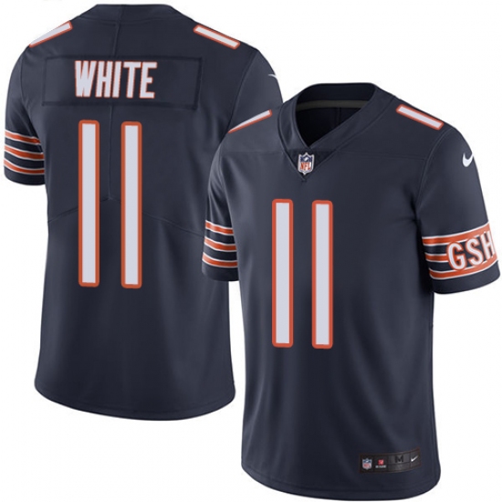 Men's Nike Chicago Bears #11 Kevin White Navy Blue Team Color Vapor Untouchable Limited Player NFL Jersey - Ujersey