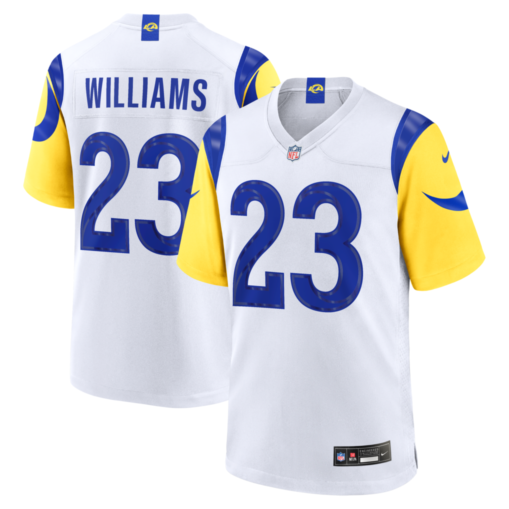 Men's Los Angeles Rams Kyren Williams Nike White White Game Player Jersey - U-jersey