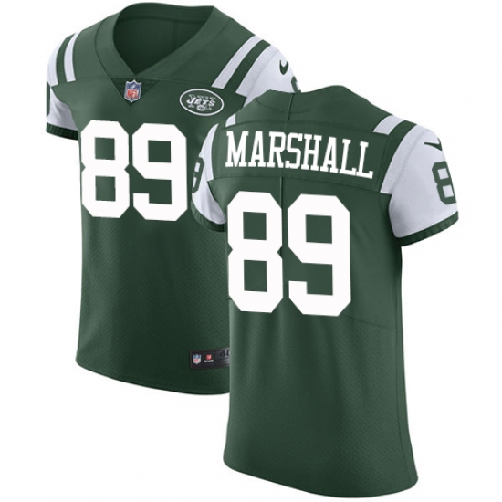 Men's Nike New York Jets #89 Jalin Marshall Elite Green Team Color NFL Jersey - Ujersey