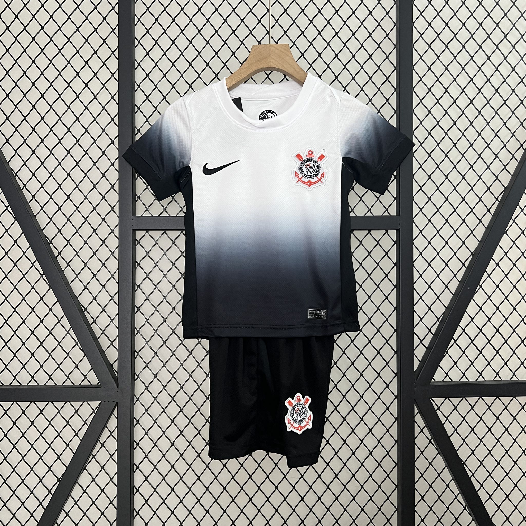Corinthians Soccer Jersey Home Kids Kit Jersey+Shorts 2024 - U-jersey