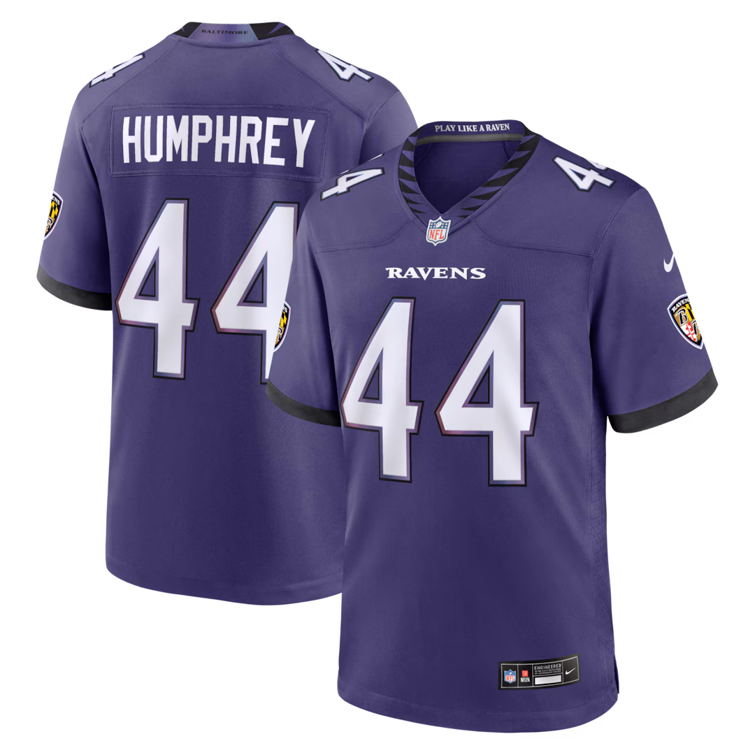 Men's Baltimore Ravens Marlon Humphrey Nike Purple Team Game Jersey